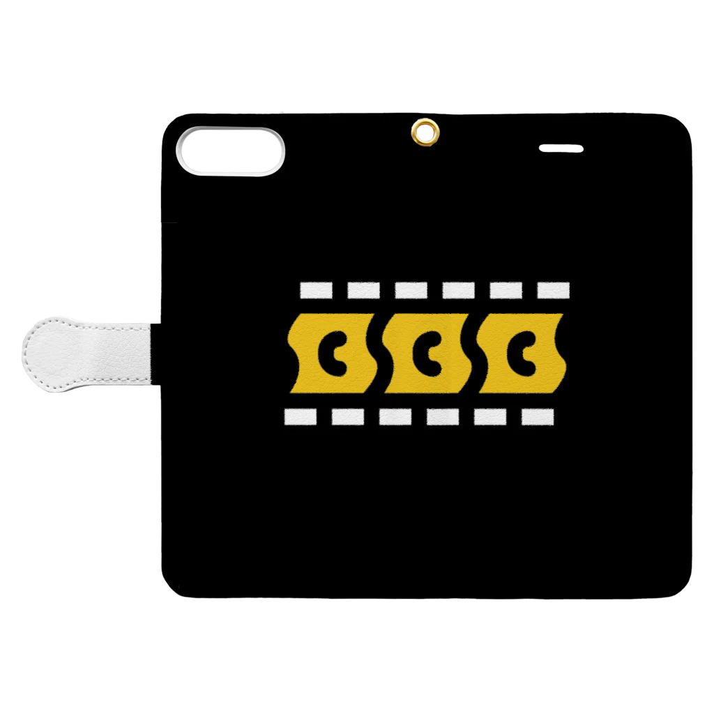 CinemaCommunicationClub-CCCの【公式】CCCロゴグッツ Book-Style Smartphone Case:Opened (outside)