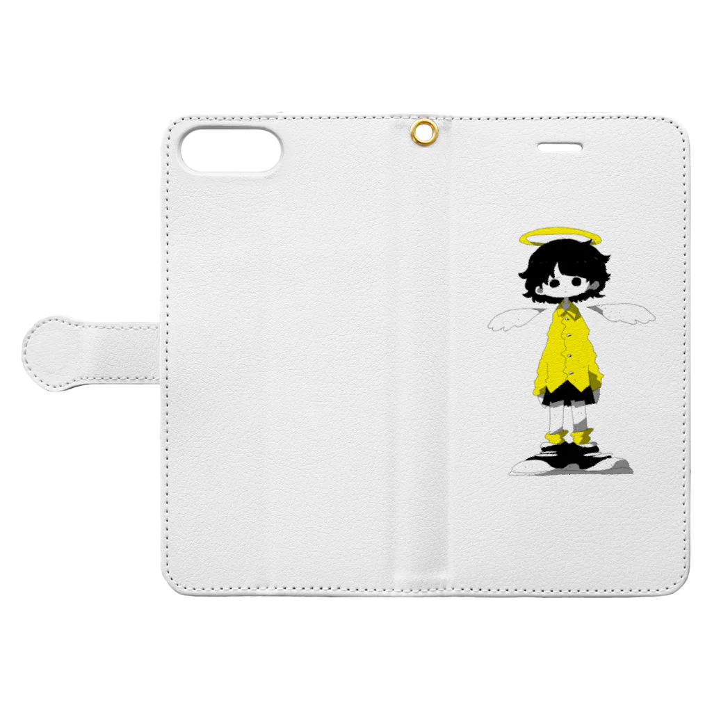 ohutonの天使さん Book-Style Smartphone Case:Opened (outside)