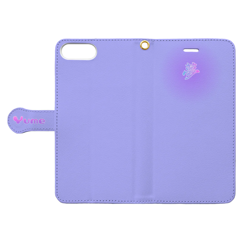 tomo-miseのmoji 夢 VI  1-2 （スマホケース・手帳型） Book-Style Smartphone Case:Opened (outside)