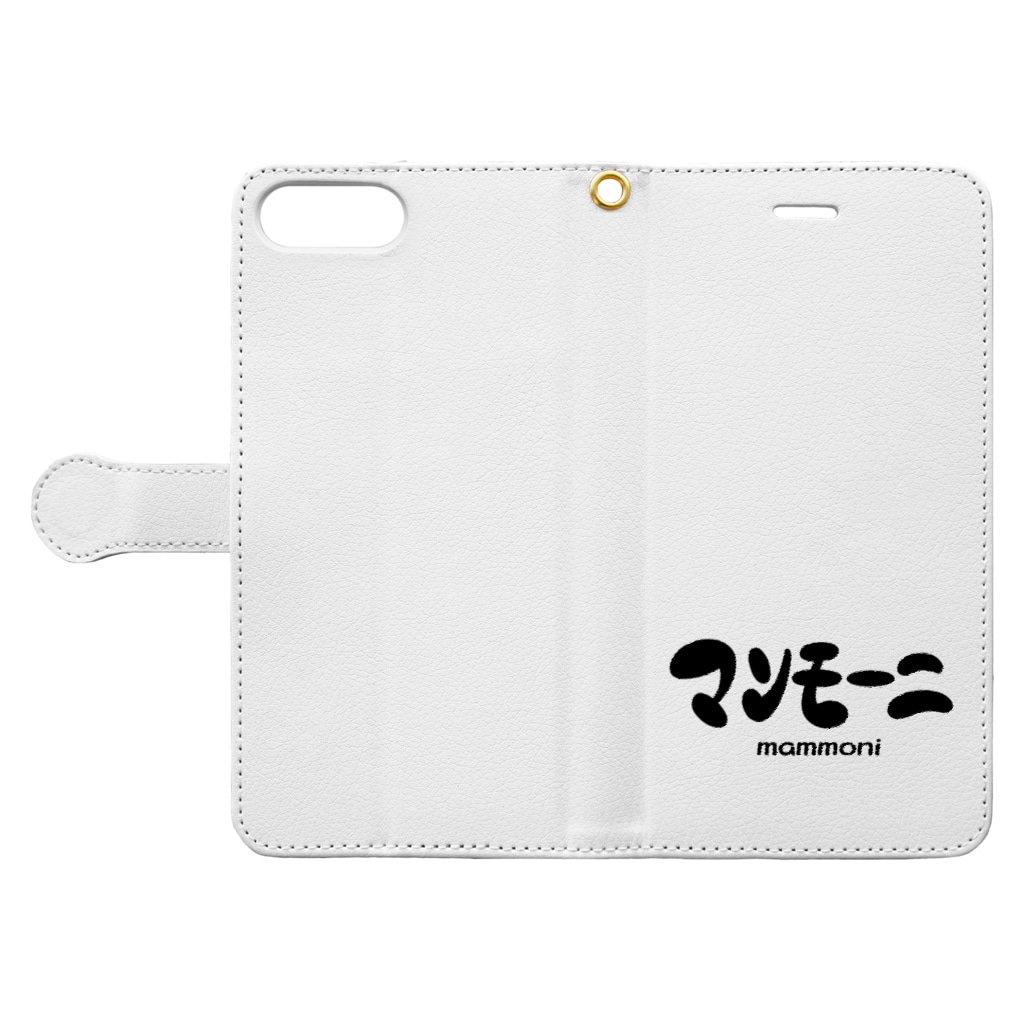 ラクガキメイトのマンモーニ Book-Style Smartphone Case:Opened (outside)