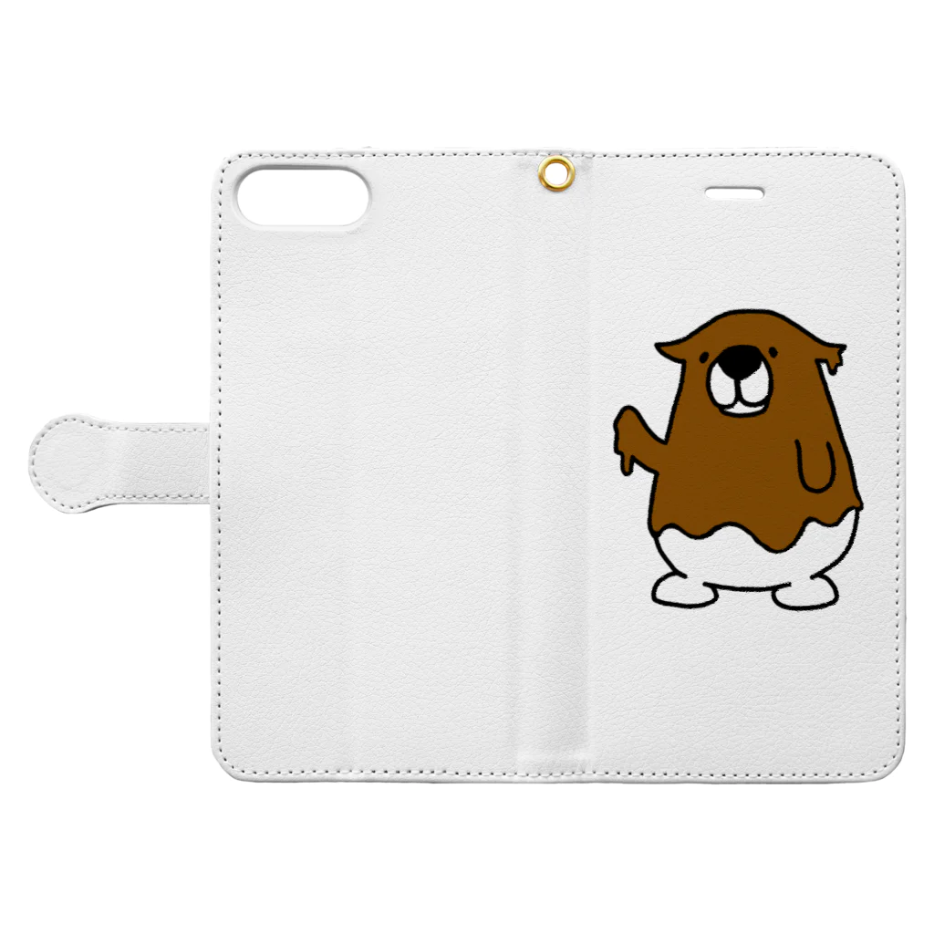 Shop Cのくまちょこ Book-Style Smartphone Case:Opened (outside)