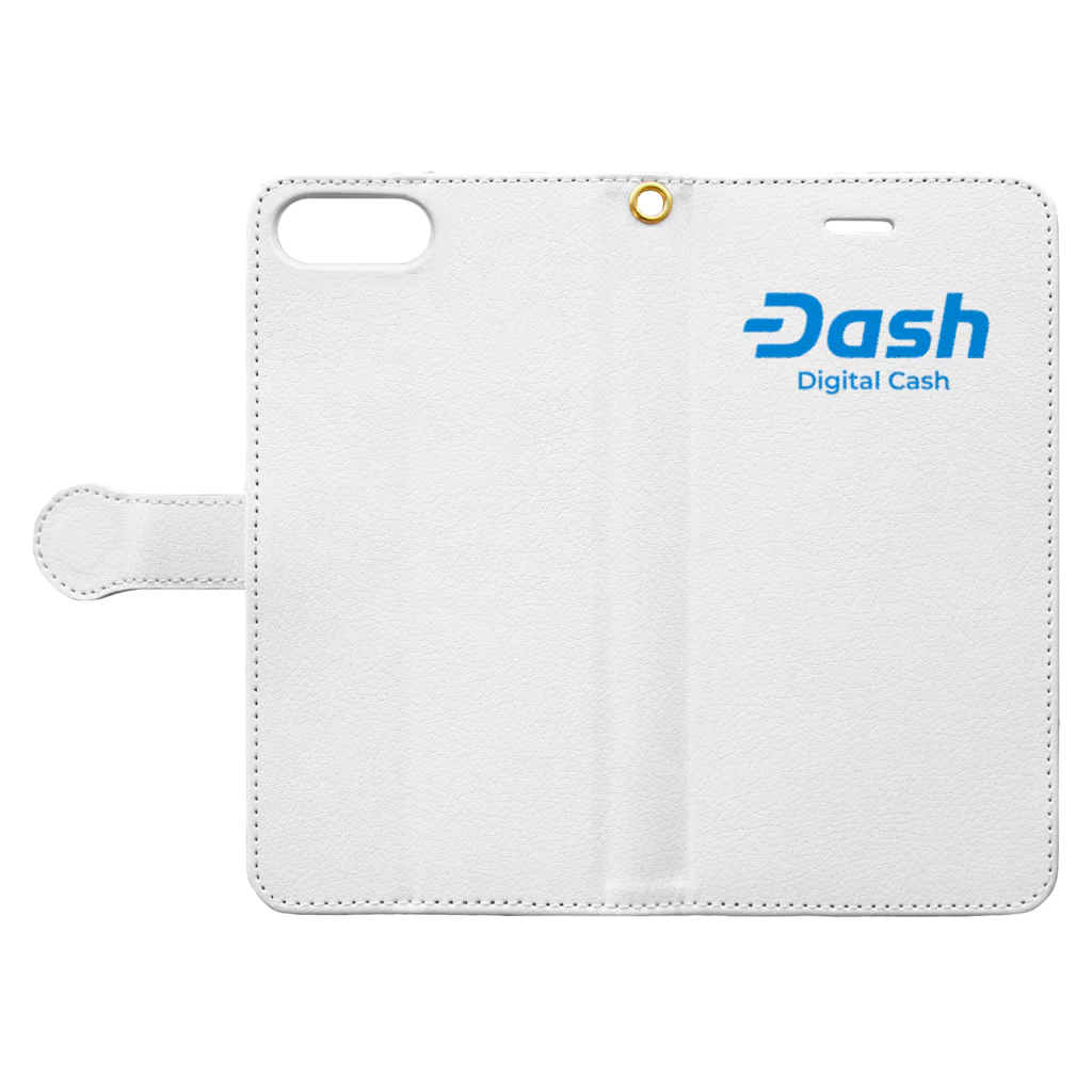OWLCOIN ショップのDash（ダッシュ） 手帳型スマホケースを開いた場合(外側)