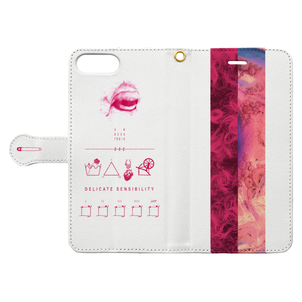 温室【Ａ】のDELICATE SENSIBILITY 【iPhone6s Plus/6 Plus/7 Plus/8 Plus】 Book-Style Smartphone Case:Opened (outside)