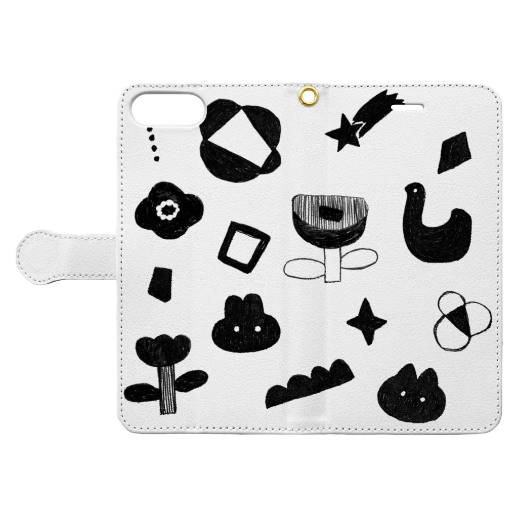 はとのみせのwakuwaku Book-Style Smartphone Case:Opened (outside)