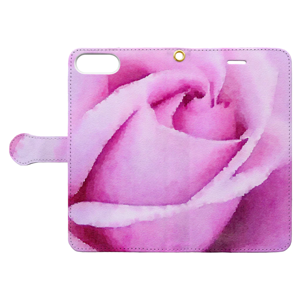 yunyunlivvyのpale violet Book-Style Smartphone Case:Opened (outside)