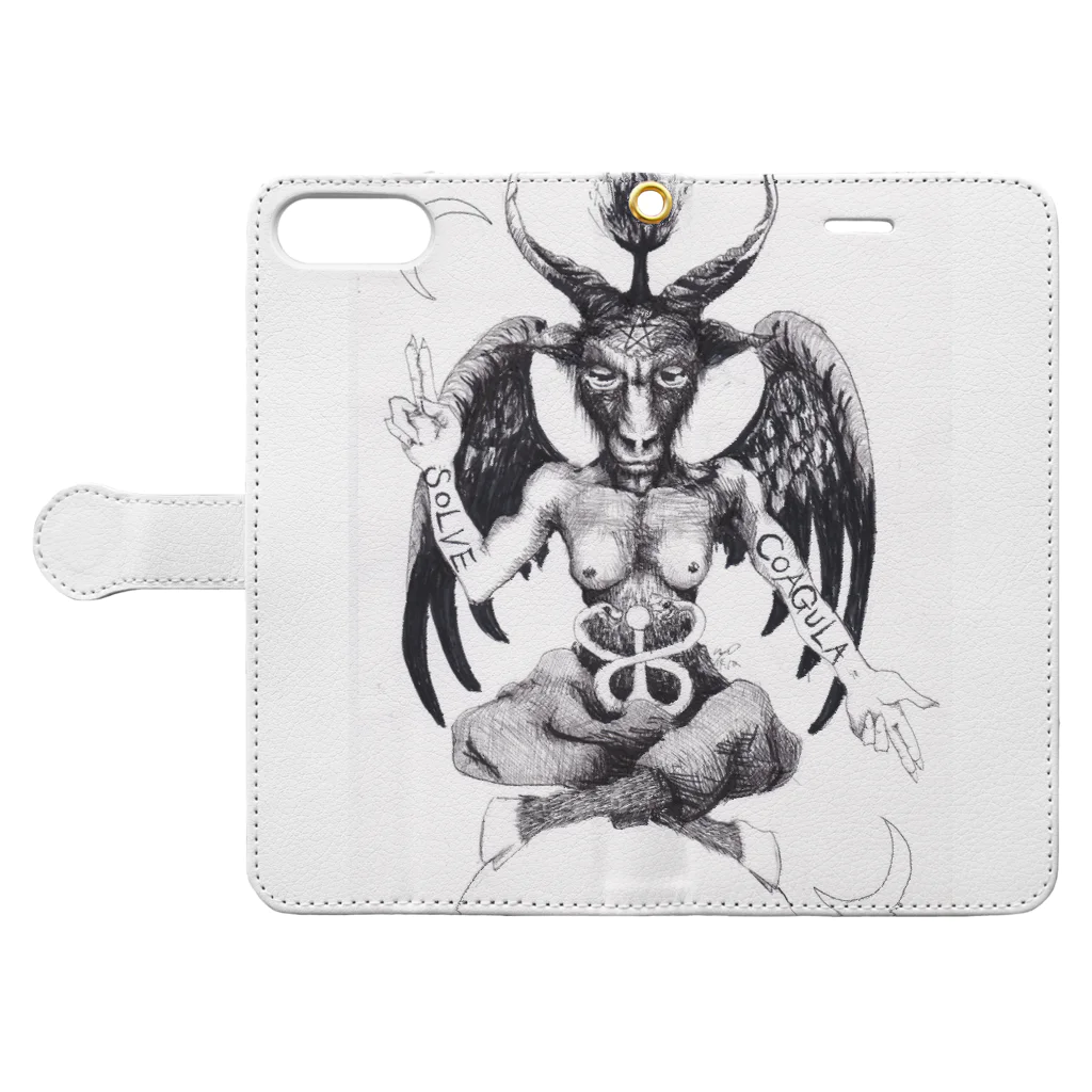 AnomaliA-NachiのBaphomet Book-Style Smartphone Case:Opened (outside)