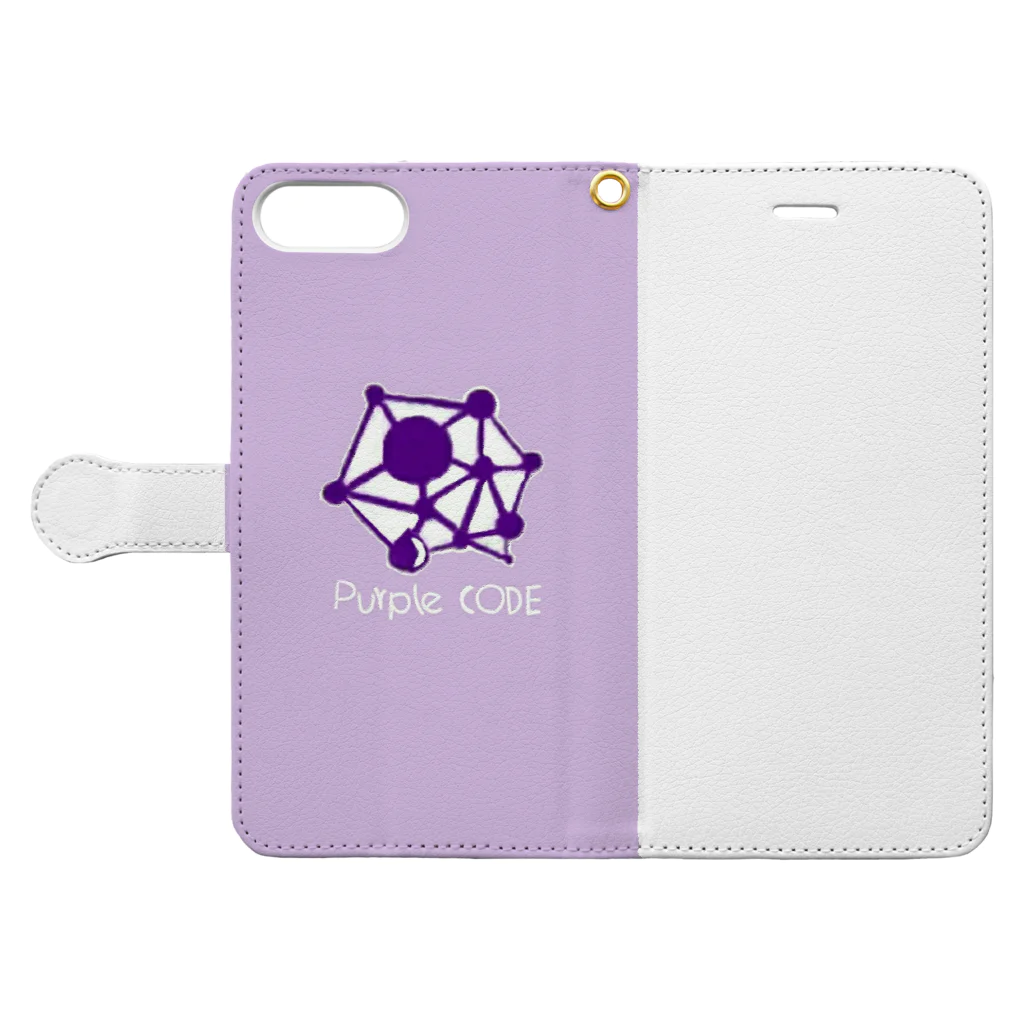 NPO法人 Purple Codeのスタッフ専用 Book-Style Smartphone Case:Opened (outside)