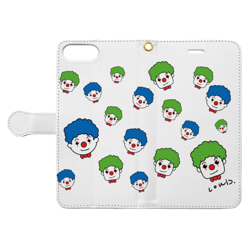 Louis.のLouis_ピエロ2 Book-Style Smartphone Case:Opened (outside)