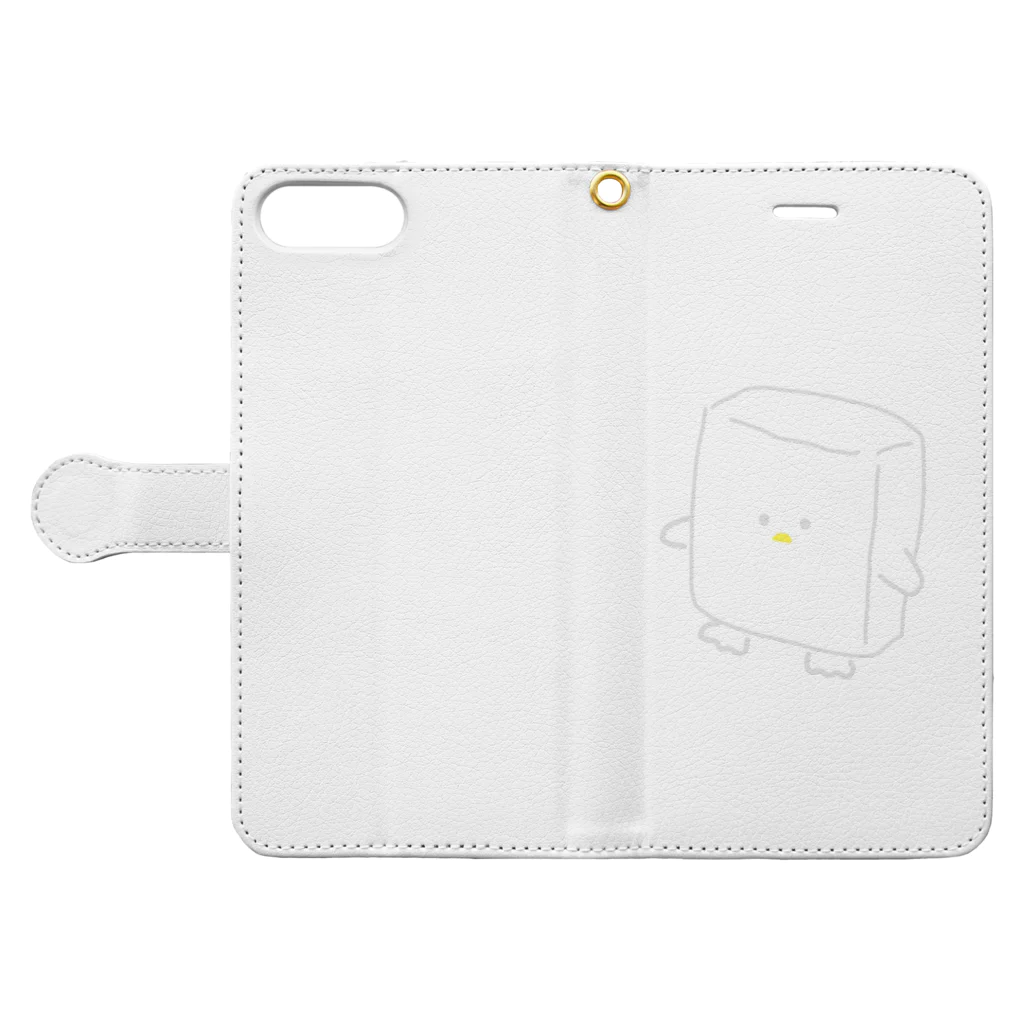 でるたのはんぺんぺんぎん Book-Style Smartphone Case:Opened (outside)