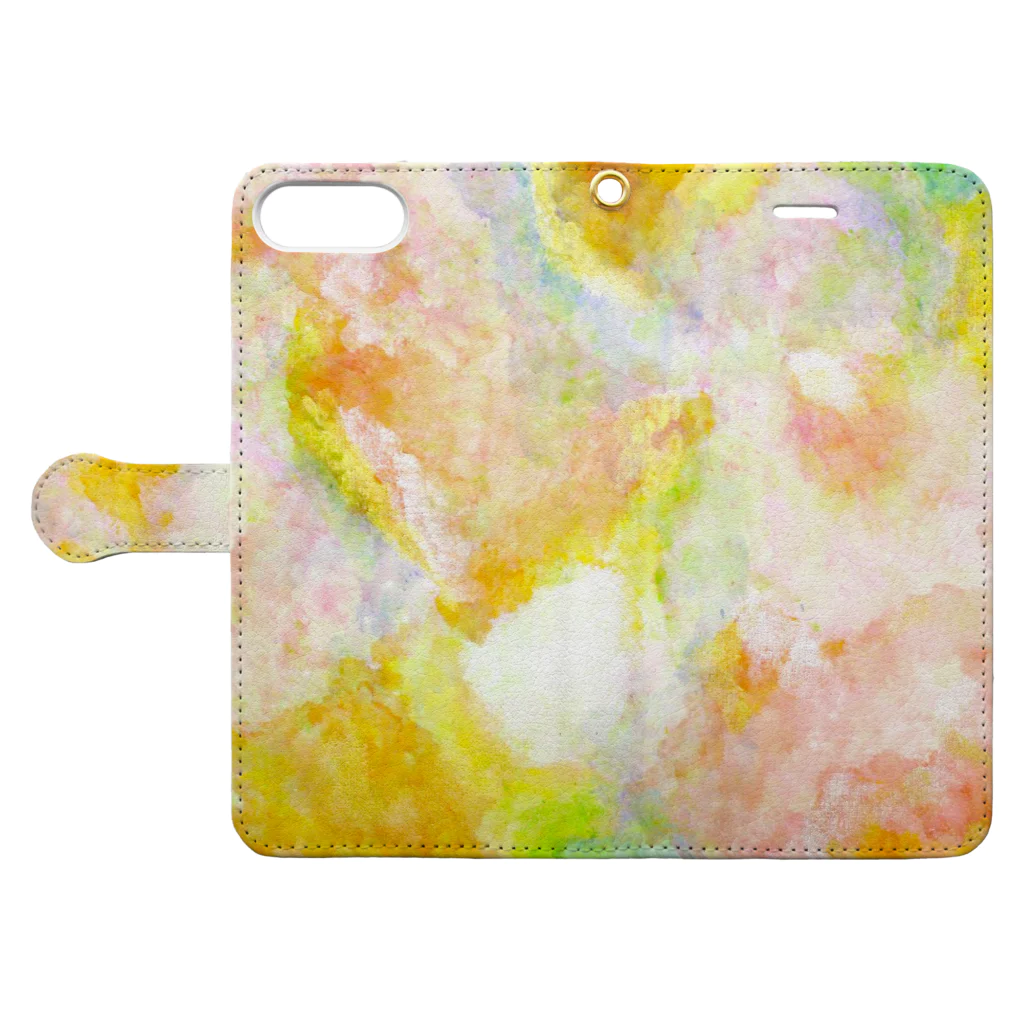  SANAE. の曇 Book-Style Smartphone Case:Opened (outside)