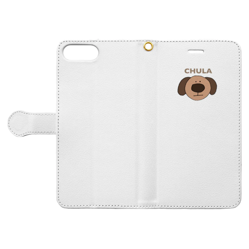 CHULAのCHULA dog♡ Book-Style Smartphone Case:Opened (outside)