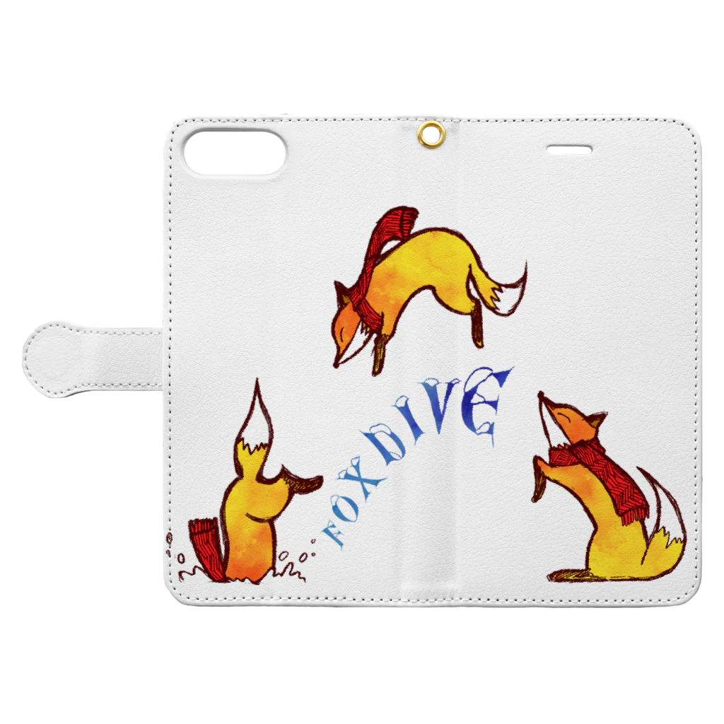 Drecome_DesignのFOX DIVE Book-Style Smartphone Case:Opened (outside)