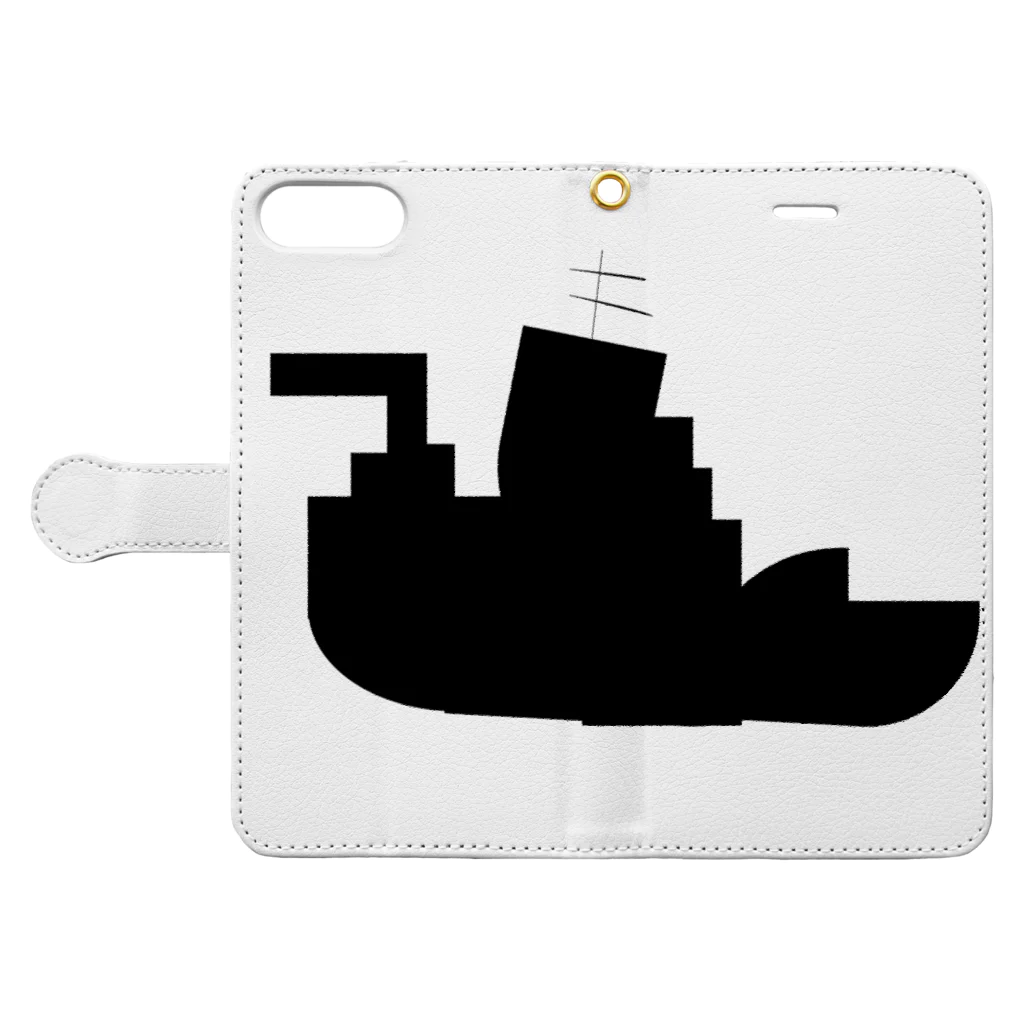 Illust-Zの船＆軍艦 Book-Style Smartphone Case:Opened (outside)