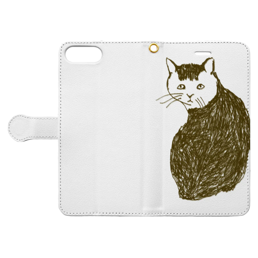 NIKORASU GOのネコ（Tシャツ・パーカー・グッズ・ETC） Book-Style Smartphone Case:Opened (outside)