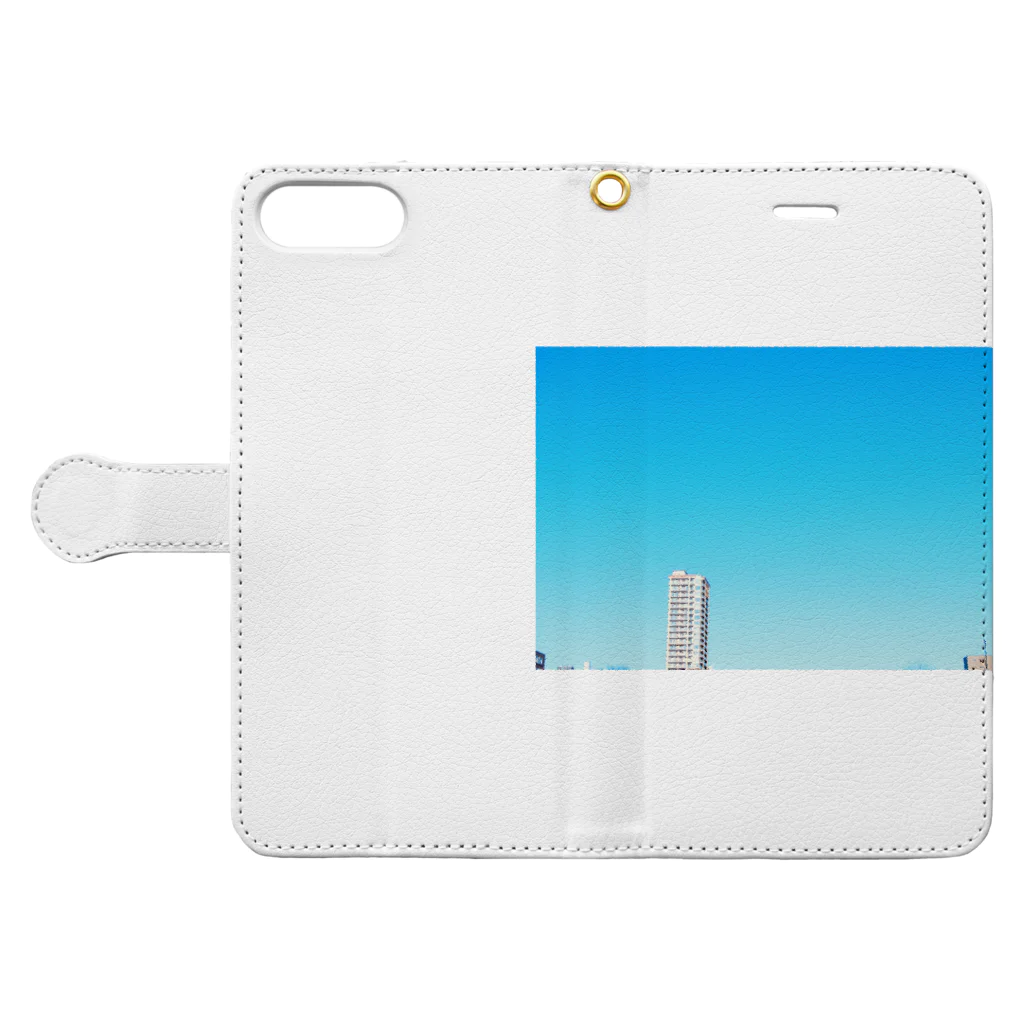 日々の泡_のao_ Book-Style Smartphone Case:Opened (outside)