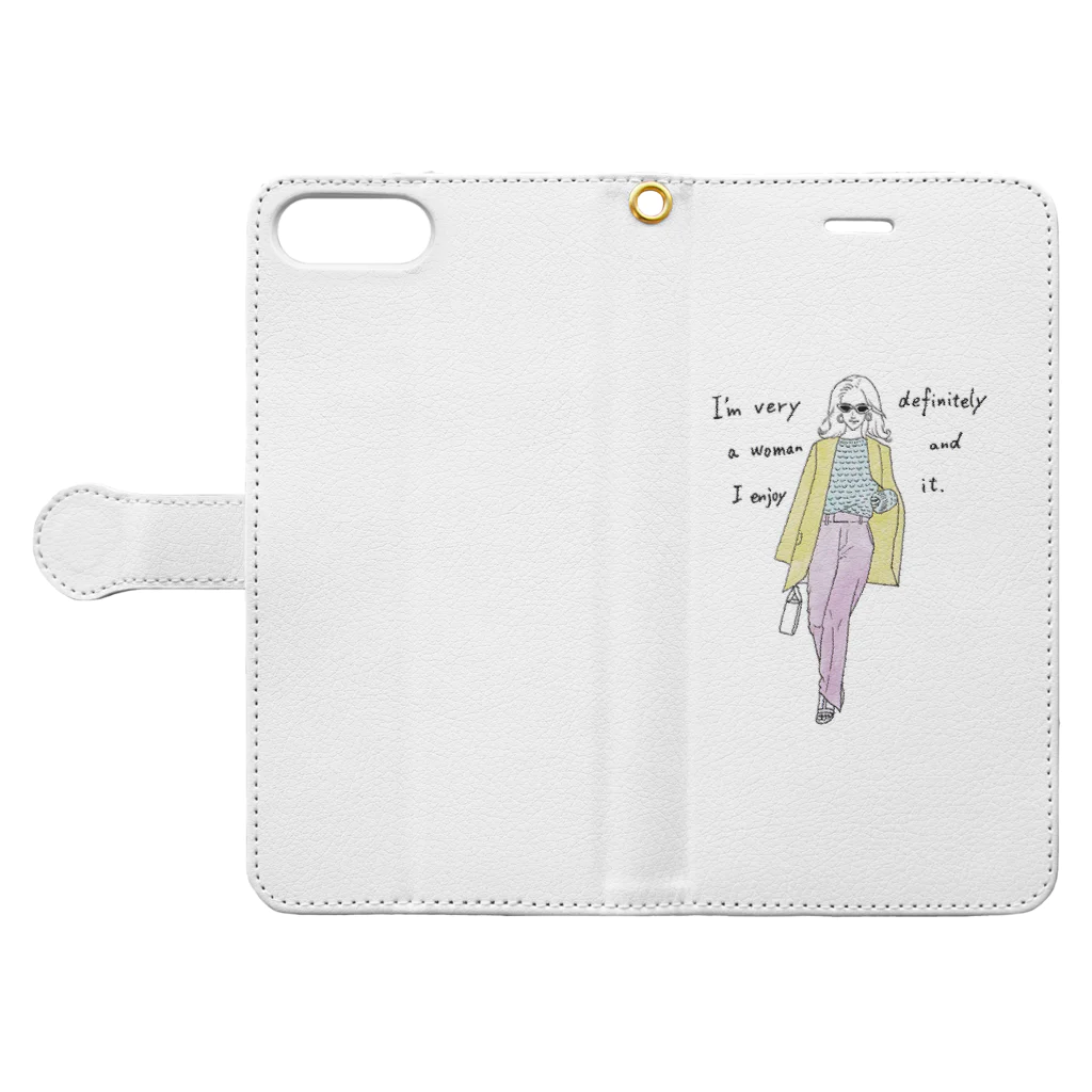 北川ともあき OnlineのDefinitely A Woman Book-Style Smartphone Case:Opened (outside)