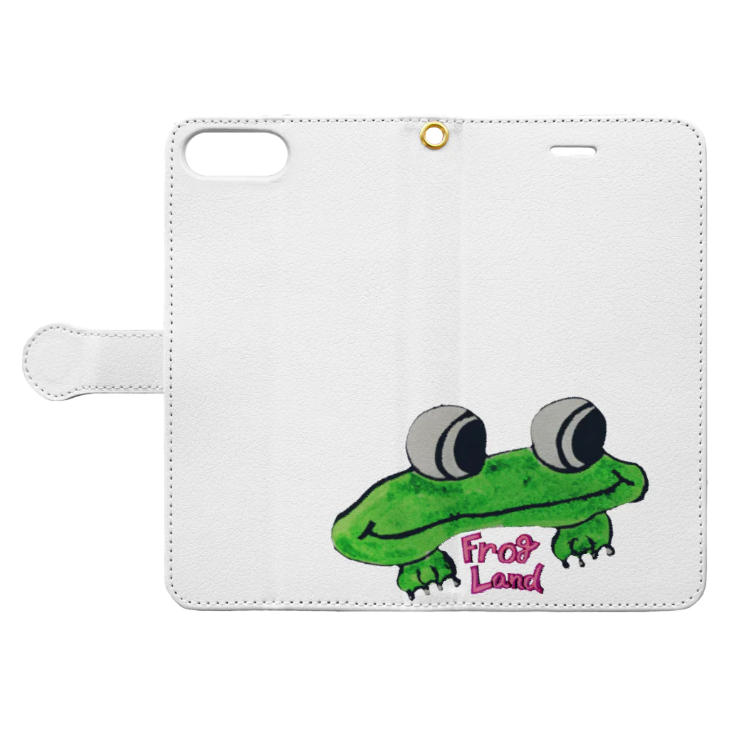 ChikoFactoryのFrogLand Book-Style Smartphone Case:Opened (outside)