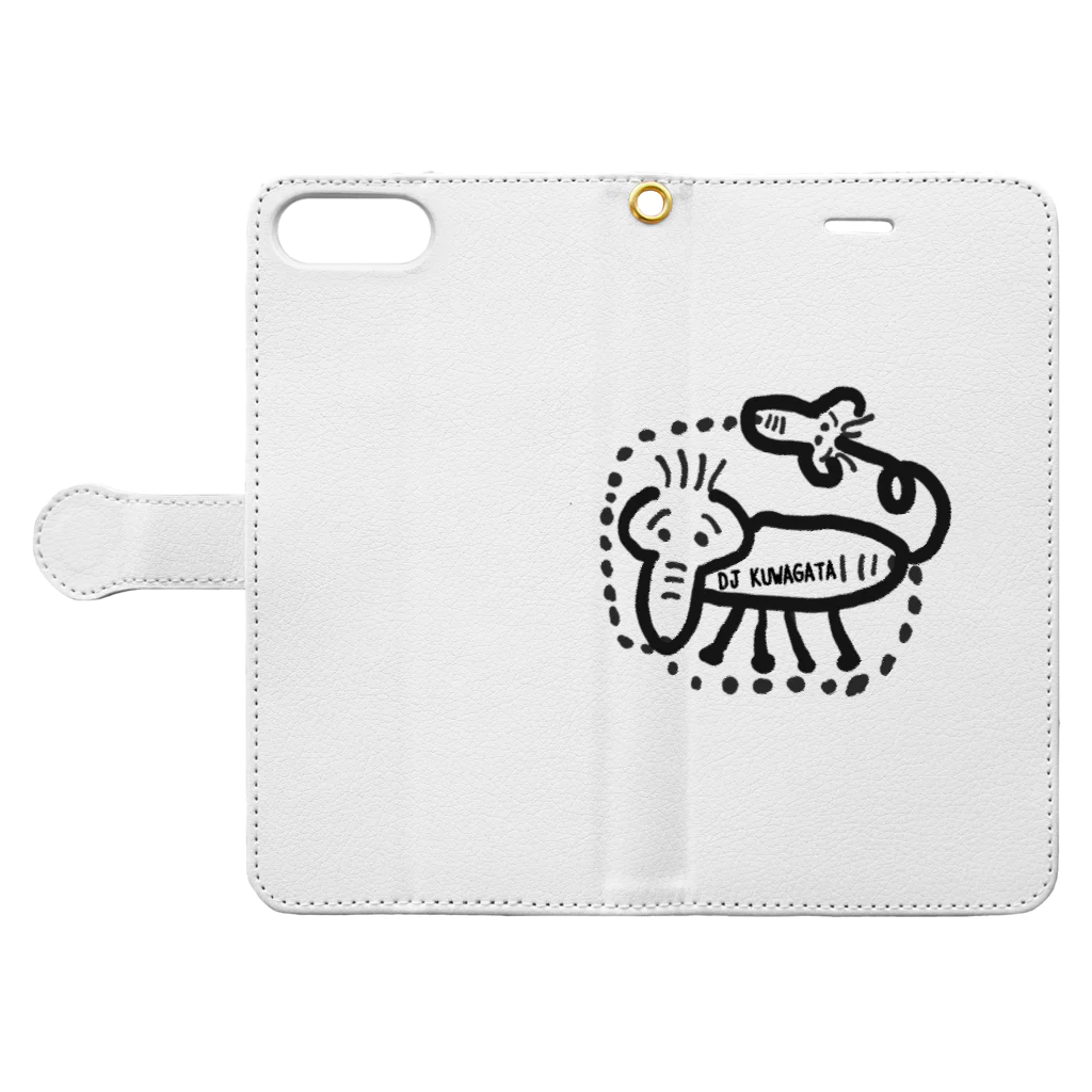 DJ KUWAGATA SHOPのDJ KUWAGATAのお●んぽいぬ Book-Style Smartphone Case:Opened (outside)