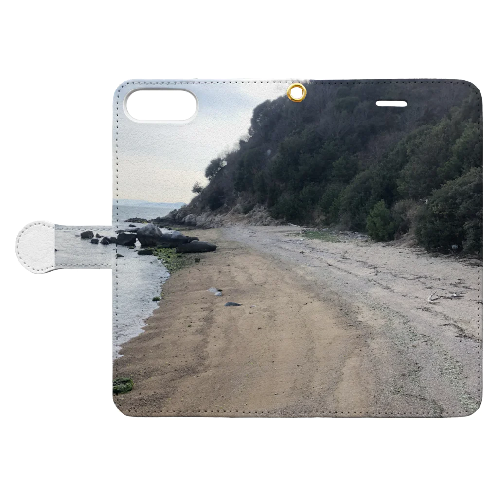 kazushiの海岸 Book-Style Smartphone Case:Opened (outside)