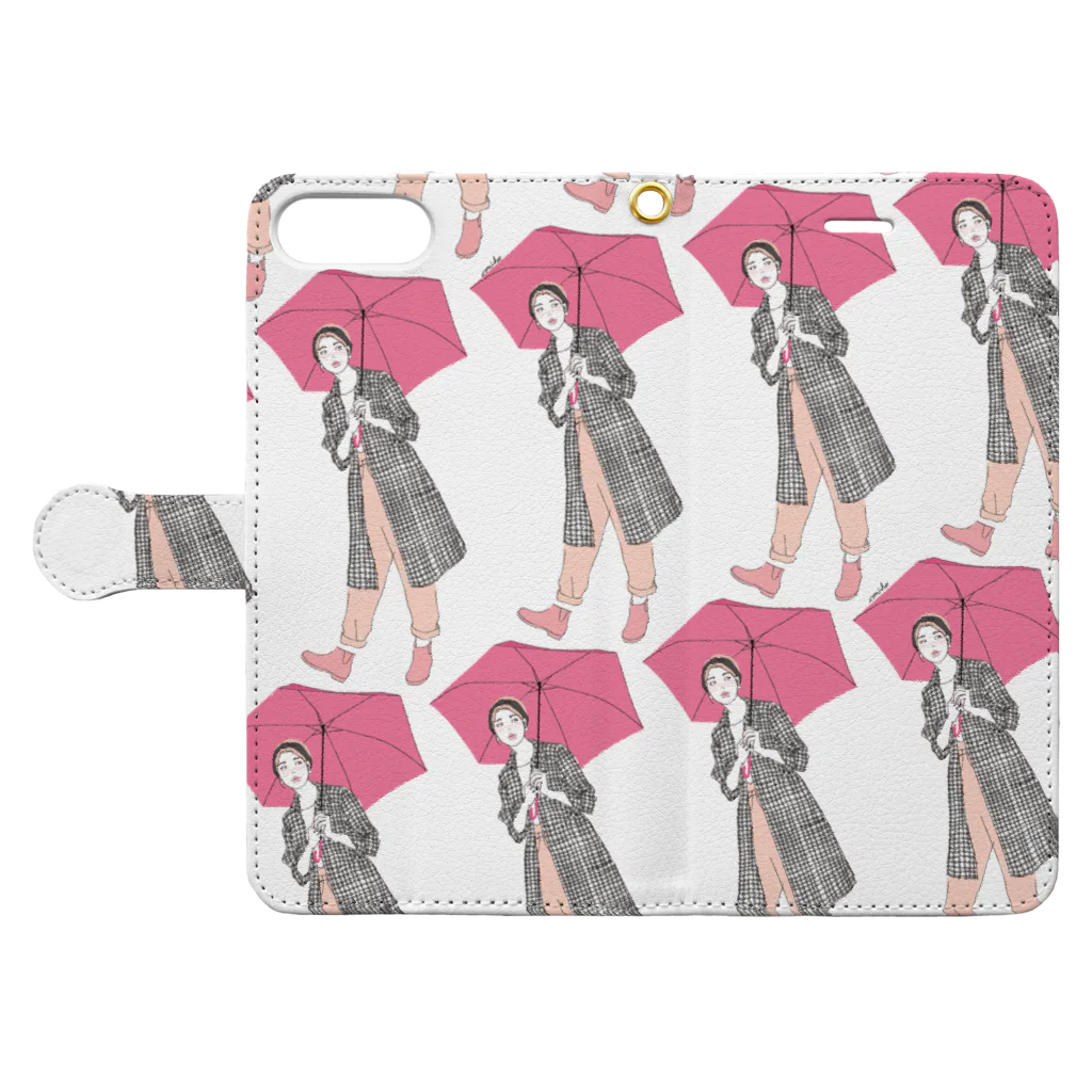 miho-oのlove♥fashion Book-Style Smartphone Case:Opened (outside)