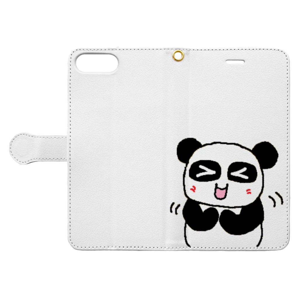 CO-ZOOのぱんだかわいい Book-Style Smartphone Case:Opened (outside)