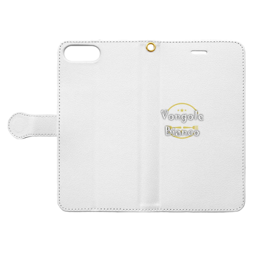 鐘真庵 SUZURI店のVongole Bianco Book-Style Smartphone Case:Opened (outside)