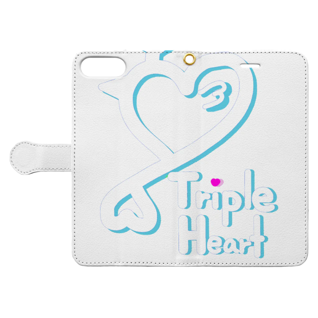 ジェー・オー・ビーのToriple Heart Book-Style Smartphone Case:Opened (outside)