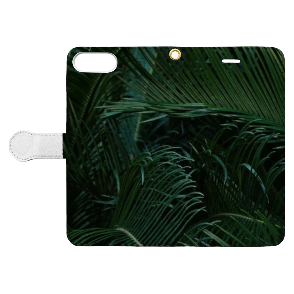 AWESOME DESIGNのGREEN 植物 Book-Style Smartphone Case:Opened (outside)