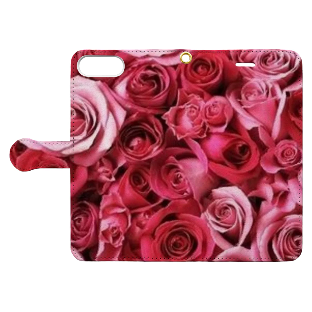 048.styleの048.styleローズ、1 Book-Style Smartphone Case:Opened (outside)