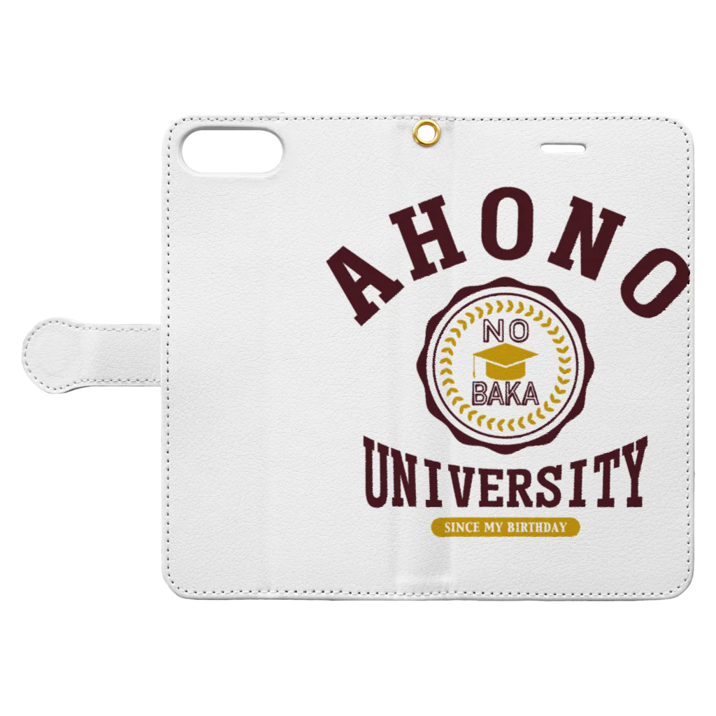 グラフィンのアホの大学 Book-Style Smartphone Case:Opened (outside)