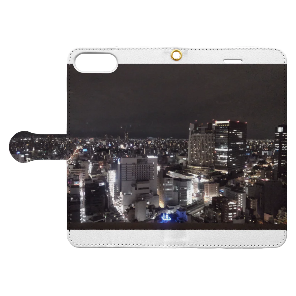 Horizonの都会の夜景 Book-Style Smartphone Case:Opened (outside)