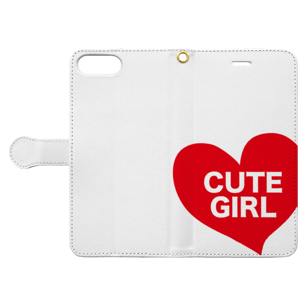 amuYouのCUTEなGIRL Book-Style Smartphone Case:Opened (outside)