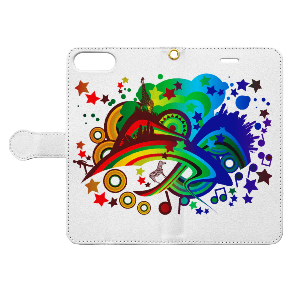 AURA_HYSTERICAのOver_The_Rainbow Book-Style Smartphone Case:Opened (outside)
