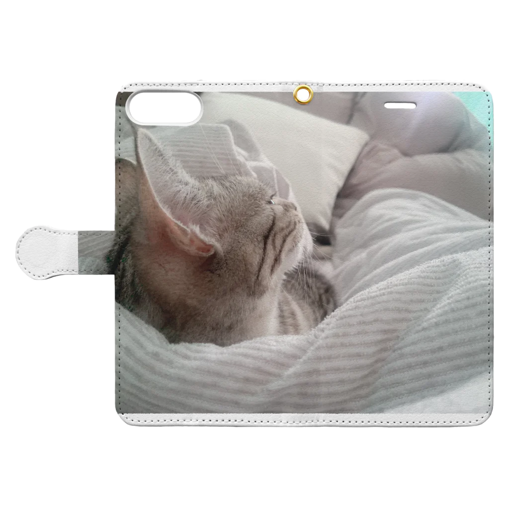 rikkyo_lgbtnizaのねこ Book-Style Smartphone Case:Opened (outside)