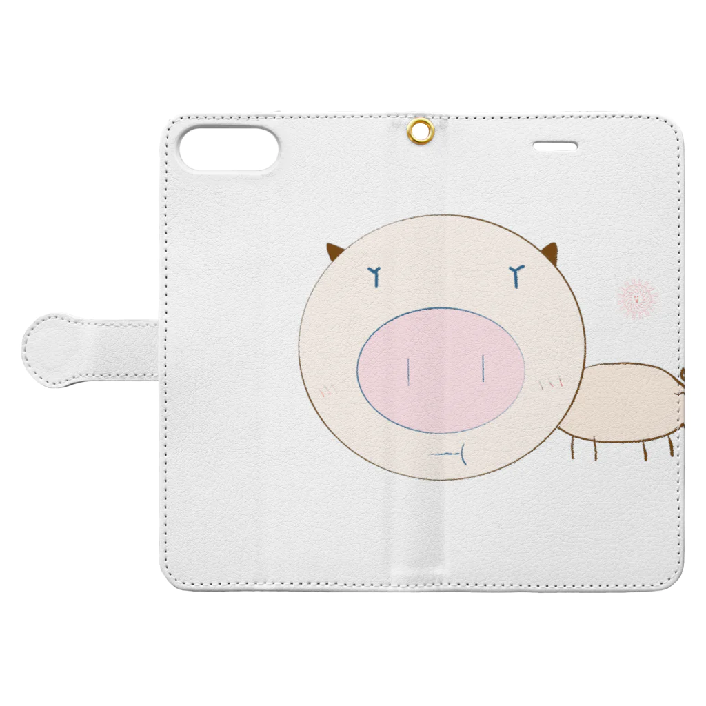 Chapy and TaaaboのCow girl Book-Style Smartphone Case:Opened (outside)