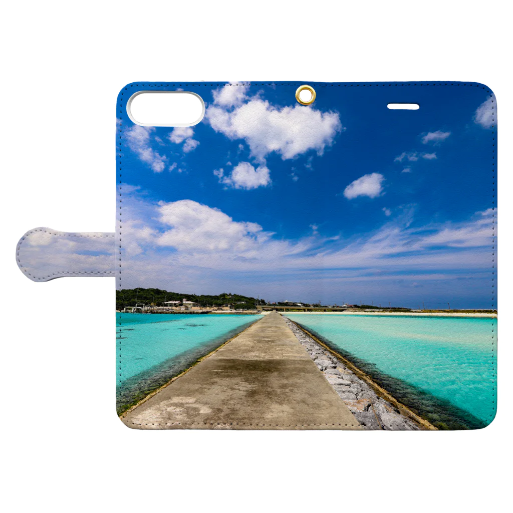 bun photographyの野甫島 Book-Style Smartphone Case:Opened (outside)