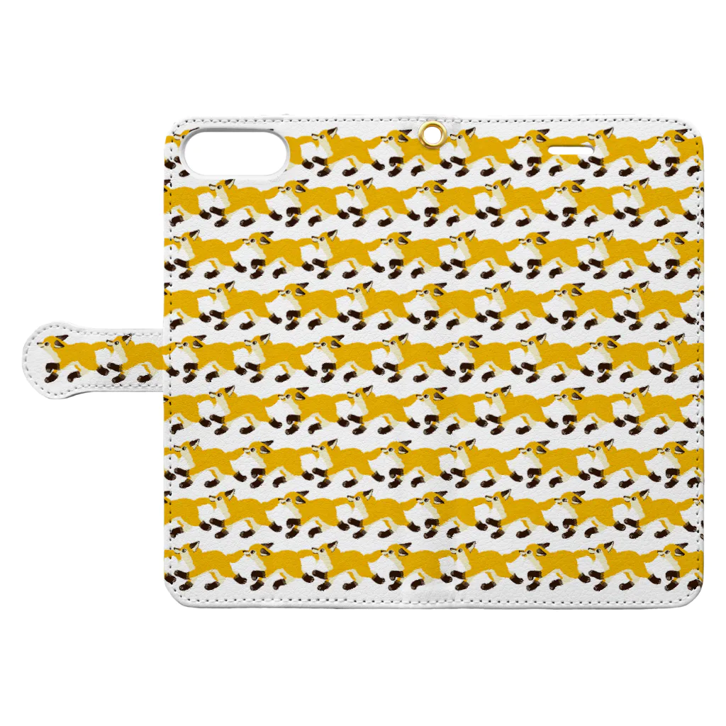 tama.tのコギツネ列車 Book-Style Smartphone Case:Opened (outside)