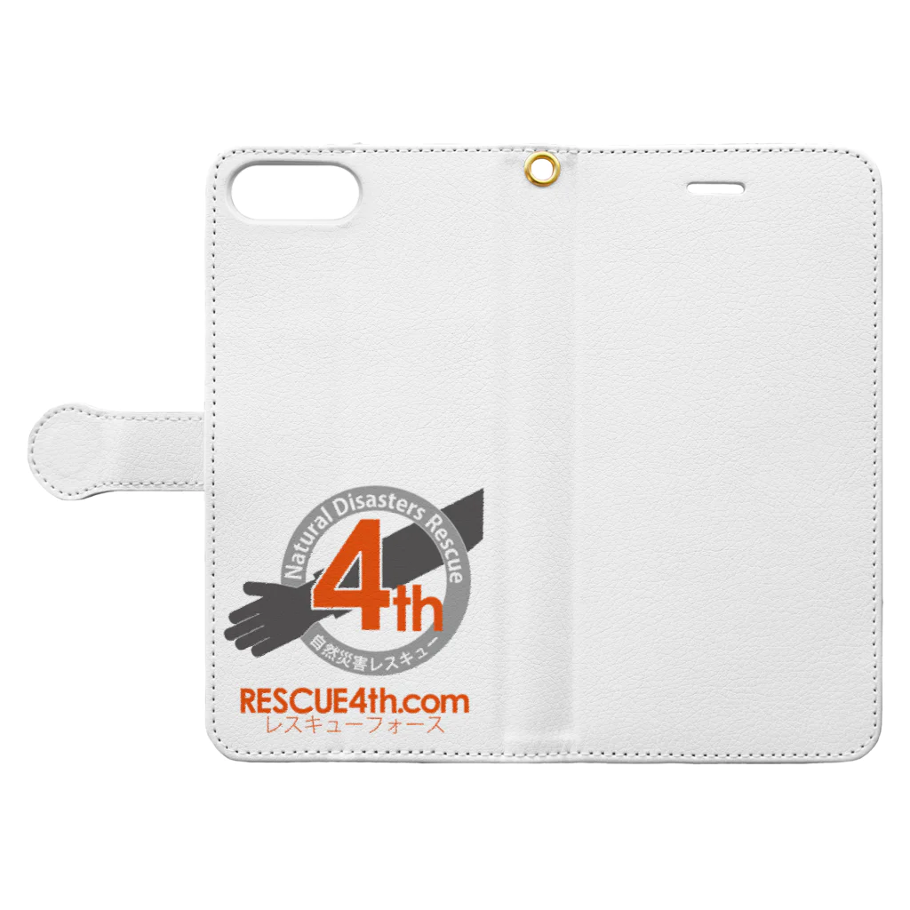 rescue4thの自然災害レスキュー　RESCUE4th Book-Style Smartphone Case:Opened (outside)
