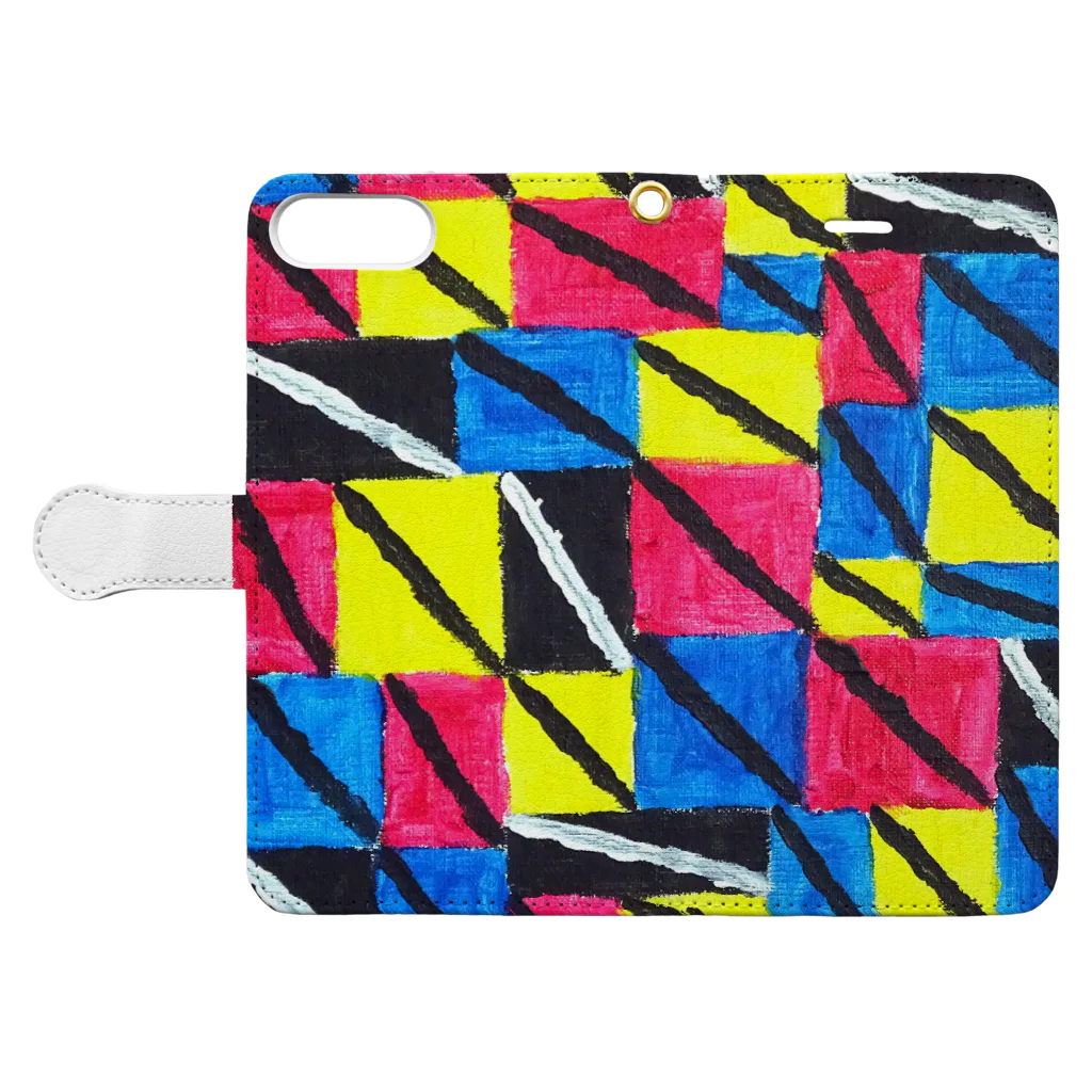 〈ヤマサキサチコ〉ショップのCMYK Book-Style Smartphone Case:Opened (outside)