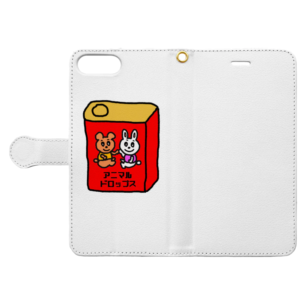 Candy Candyのアニマルドロップス Book-Style Smartphone Case:Opened (outside)