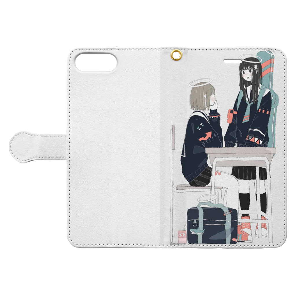 おいしいさめのおいしい天使 Book-Style Smartphone Case:Opened (outside)