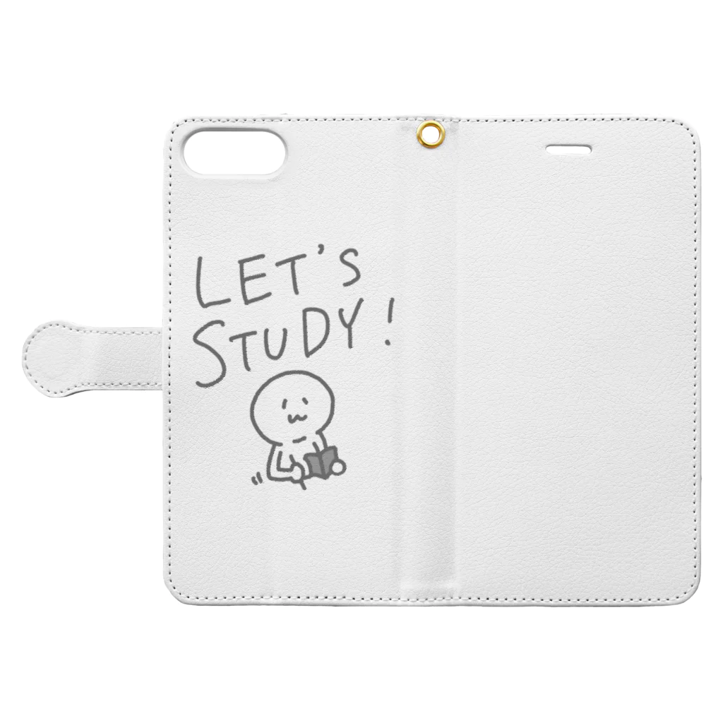 まだ生き物の部屋のLET’S STUDY Book-Style Smartphone Case:Opened (outside)