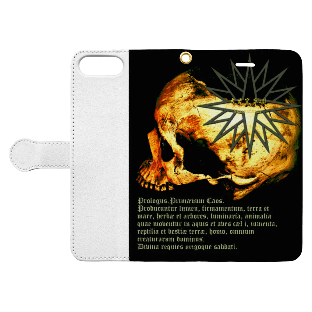 LUNARHOLIC STOREの[大友窯SkullxBASARACRACY]#04「聖書」 Book-Style Smartphone Case:Opened (outside)