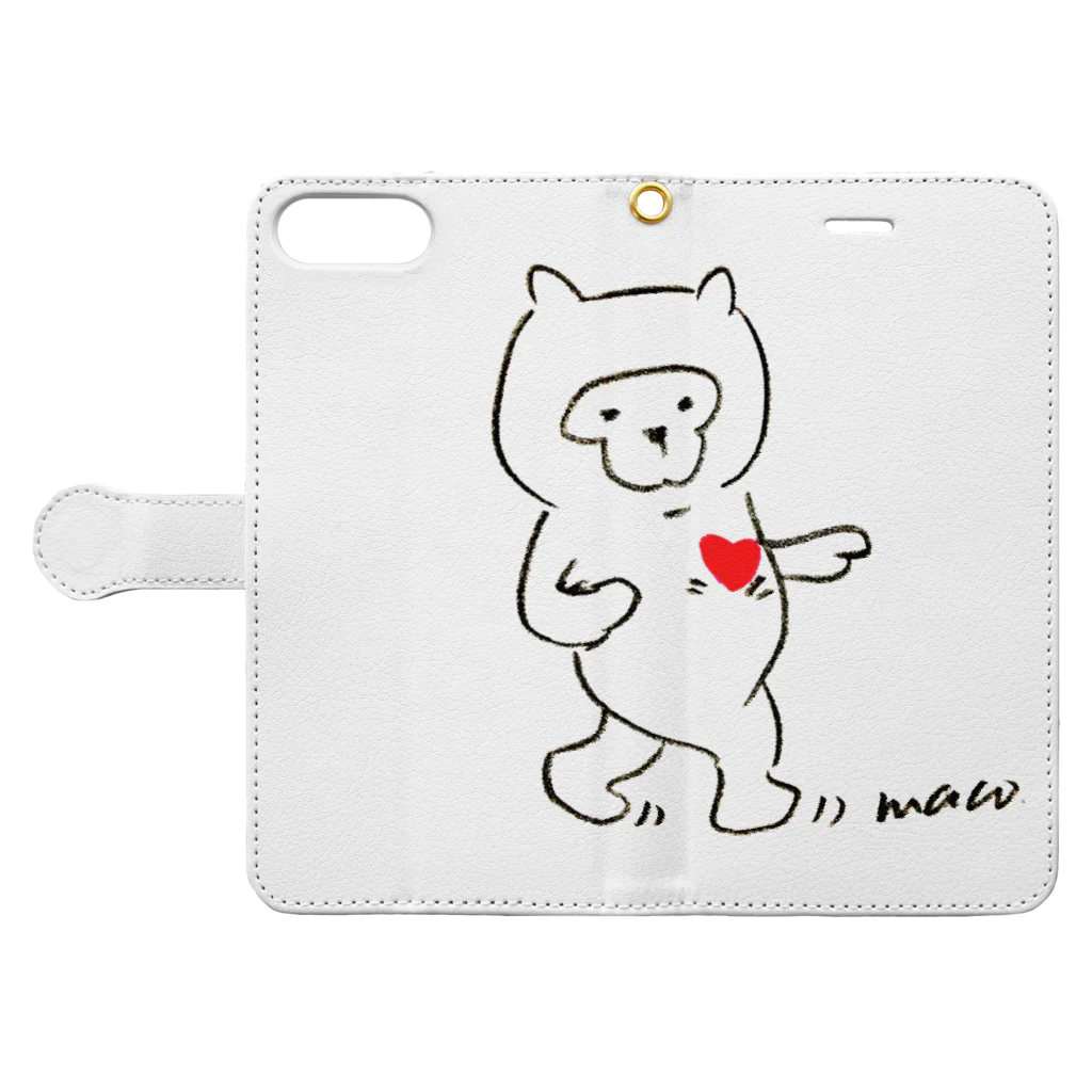 Maco's Gallery Shopのむーんうぉーく〜 Book-Style Smartphone Case:Opened (outside)