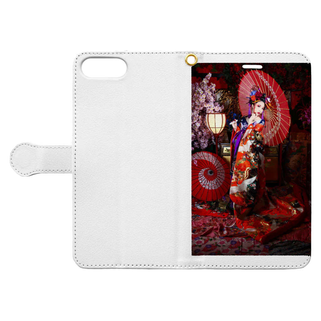 RYUさんのあやめたん Book-Style Smartphone Case:Opened (outside)