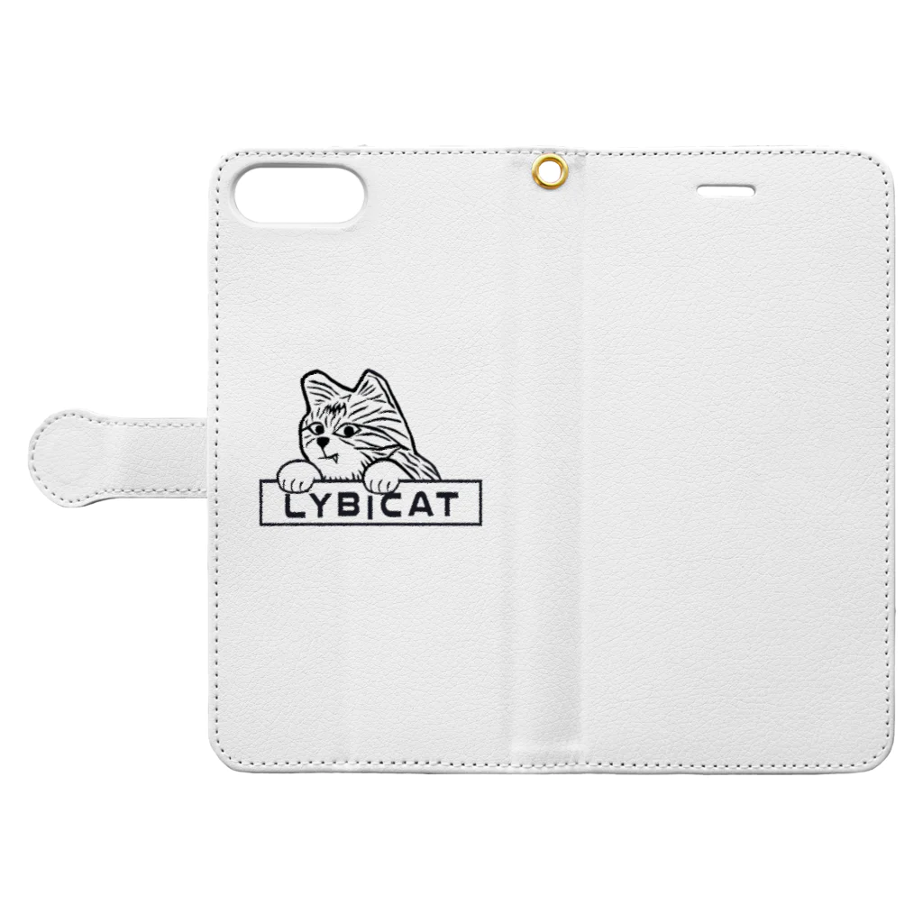 LYBICATのLYBICATエンブレム　ポケット Book-Style Smartphone Case:Opened (outside)