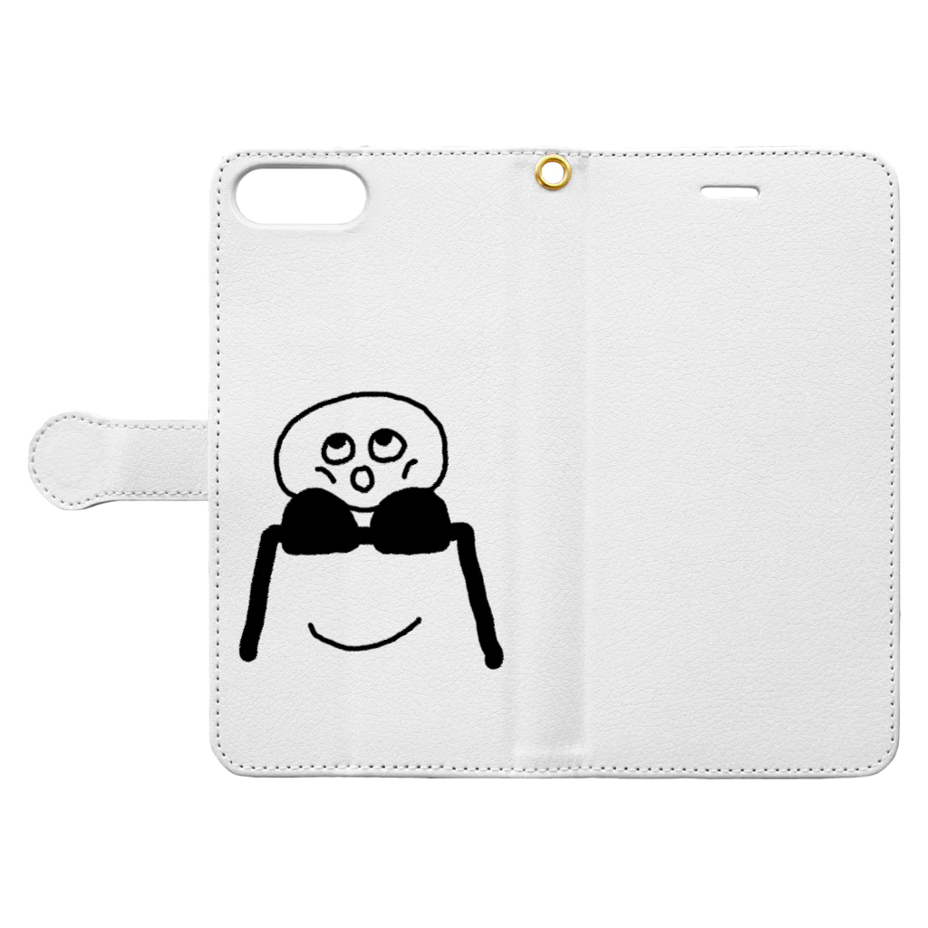 Venizakuraのぽっけくん Book-Style Smartphone Case:Opened (outside)