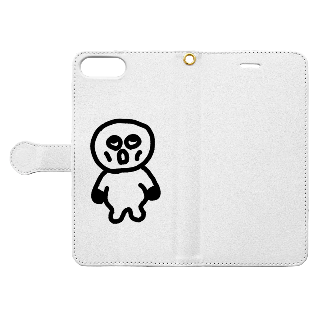 Venizakuraのうわのそらくん Book-Style Smartphone Case:Opened (outside)