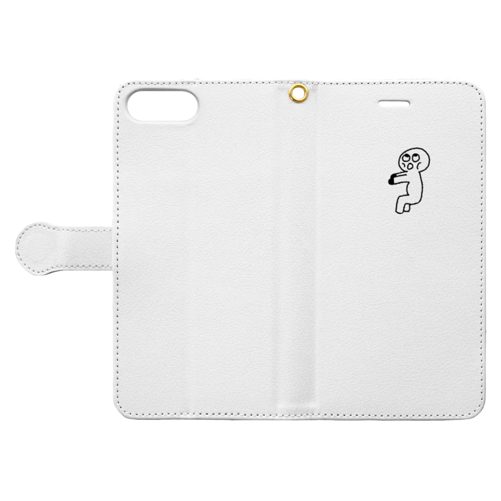 Venizakuraのくうきいすくん Book-Style Smartphone Case:Opened (outside)