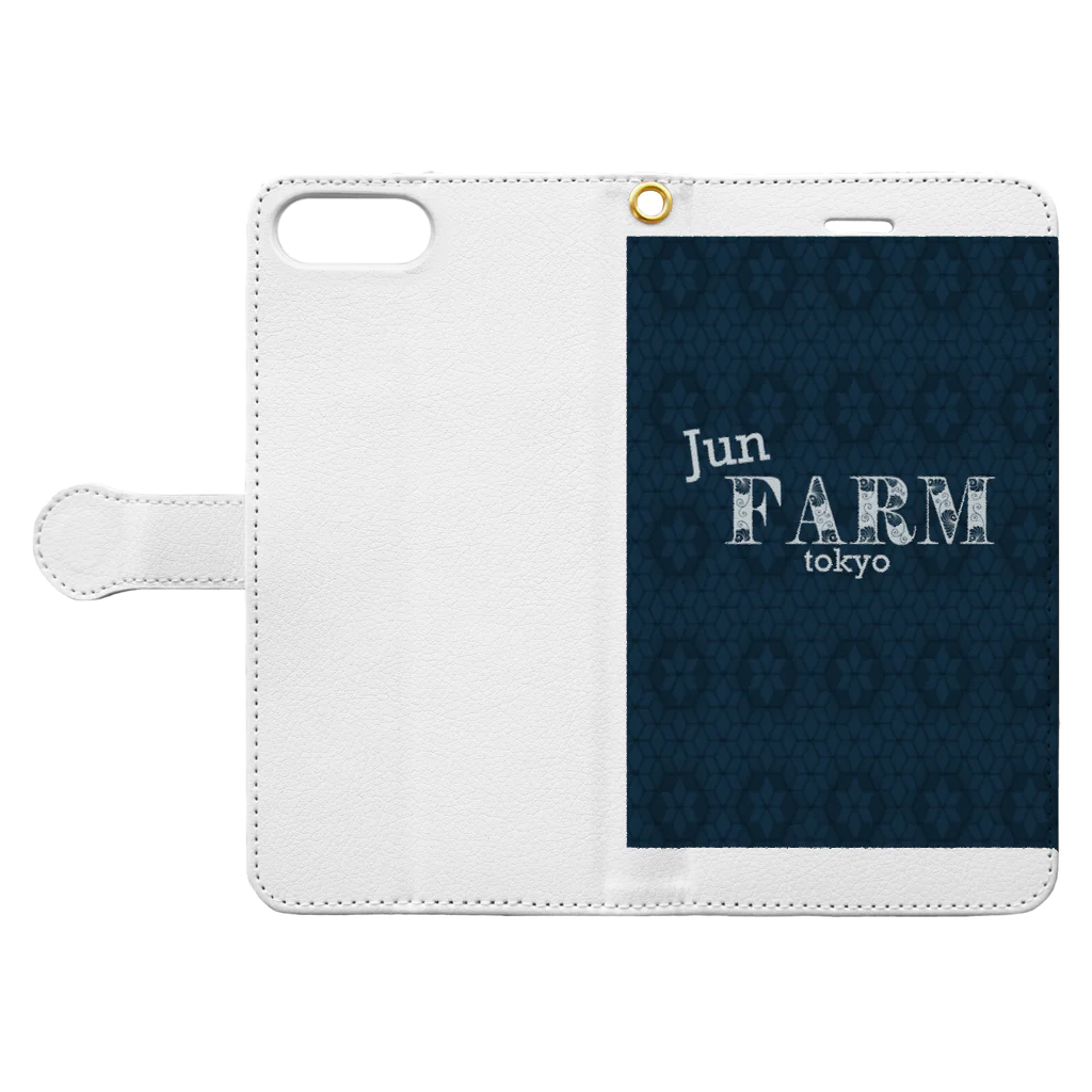 j&yGROWshopのjunfarmオリジナル Book-Style Smartphone Case:Opened (outside)